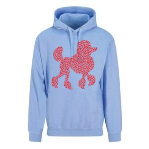 Heart Shape Love Poodle Dog Valentine's Day Gift Unisex Surf Hoodie