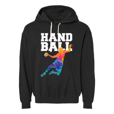 Handball Sports Lover Athlete Athletic Handball Player Garment-Dyed Fleece Hoodie