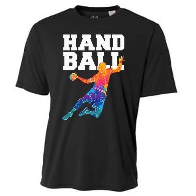 Handball Sports Lover Athlete Athletic Handball Player Cooling Performance Crew T-Shirt