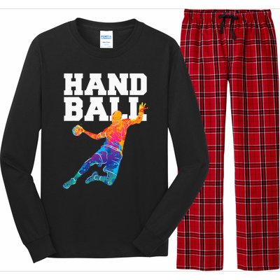 Handball Sports Lover Athlete Athletic Handball Player Long Sleeve Pajama Set