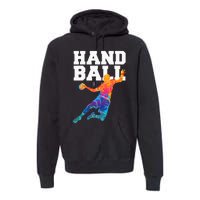 Handball Sports Lover Athlete Athletic Handball Player Premium Hoodie