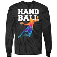 Handball Sports Lover Athlete Athletic Handball Player Tie-Dye Long Sleeve Shirt