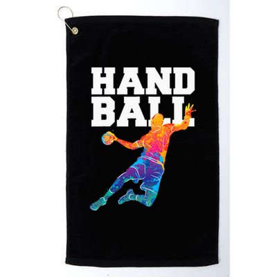 Handball Sports Lover Athlete Athletic Handball Player Platinum Collection Golf Towel