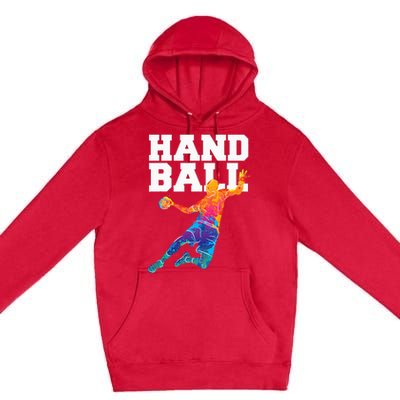 Handball Sports Lover Athlete Athletic Handball Player Premium Pullover Hoodie