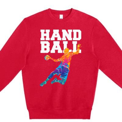 Handball Sports Lover Athlete Athletic Handball Player Premium Crewneck Sweatshirt