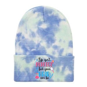 Hair Stylisgift Life Isn't Perfect But Your Hair Can Be Gift Tie Dye 12in Knit Beanie