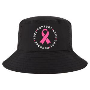 Hope Support Love Family Breast Cancer Survivor Pink Ribbon Cool Comfort Performance Bucket Hat