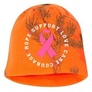 Hope Support Love Family Breast Cancer Survivor Pink Ribbon Kati - Camo Knit Beanie