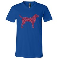 Heart Shape Labrador Retriever Dog Valentine's Day Gift V-Neck T-Shirt