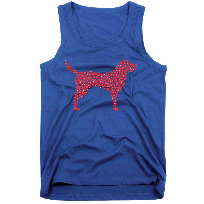 Heart Shape Labrador Retriever Dog Valentine's Day Gift Tank Top