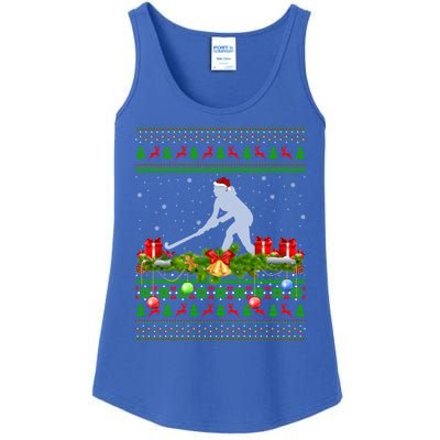 Hockey Sports Lover Xmas Santa Ugly Field Hockey Christmas Funny Gift Ladies Essential Tank