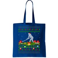 Hockey Sports Lover Xmas Santa Ugly Field Hockey Christmas Funny Gift Tote Bag