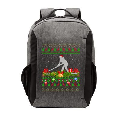 Hockey Sports Lover Xmas Santa Ugly Field Hockey Christmas Funny Gift Vector Backpack