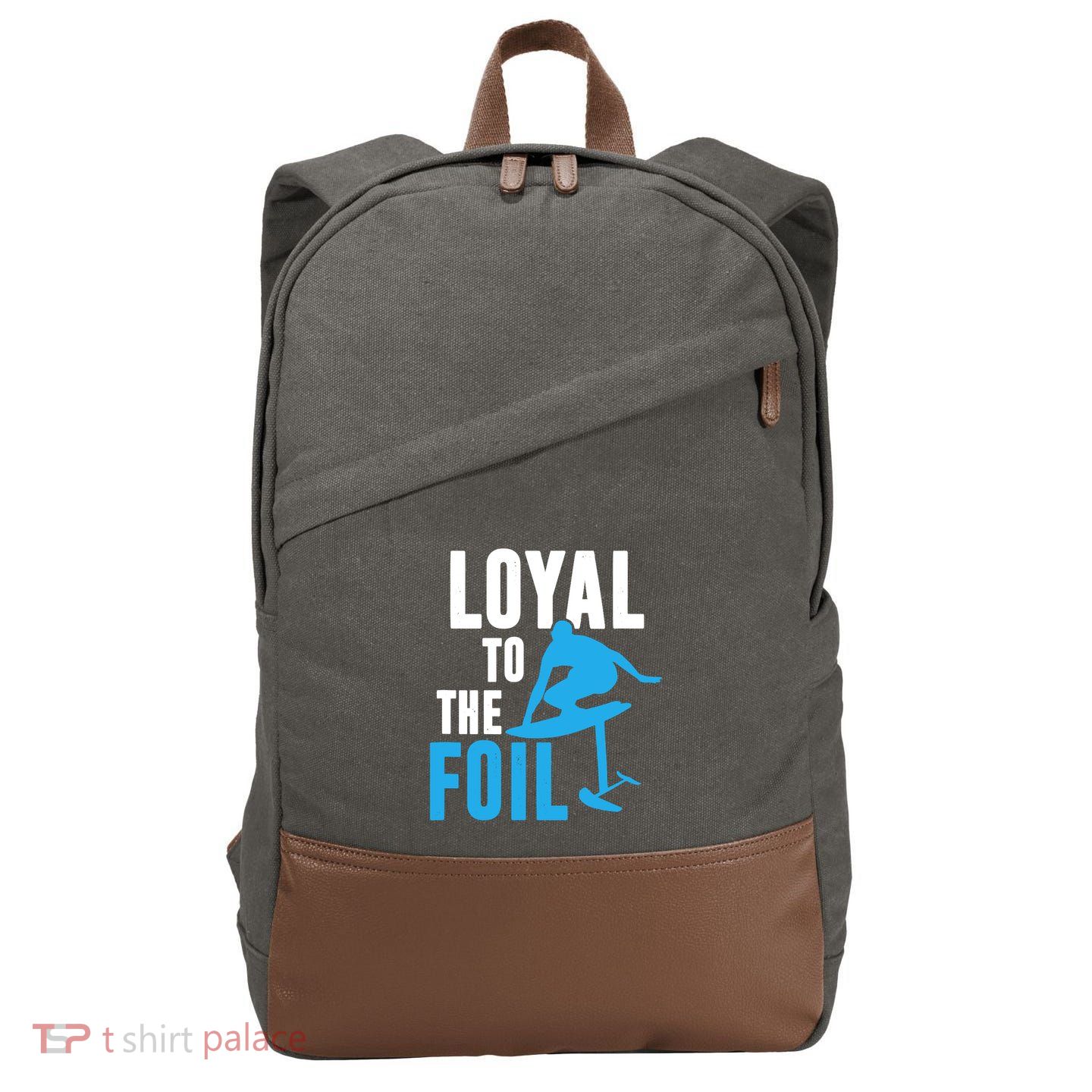 Hydrofoil Surfing Loyal To The Foil Board Cotton Canvas Backpack