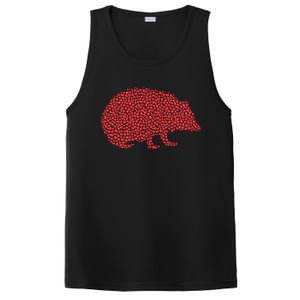 Heart Shape Love Hedgehog Valentine's Day Meaningful Gift PosiCharge Competitor Tank