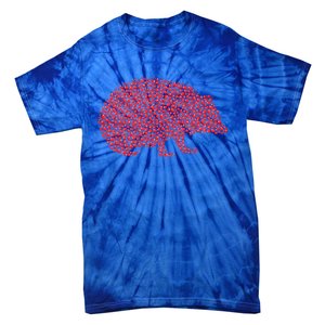 Heart Shape Love Hedgehog Valentine's Day Meaningful Gift Tie-Dye T-Shirt