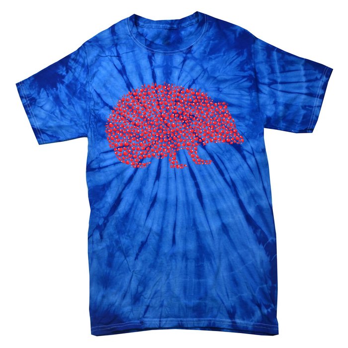 Heart Shape Love Hedgehog Valentine's Day Meaningful Gift Tie-Dye T-Shirt