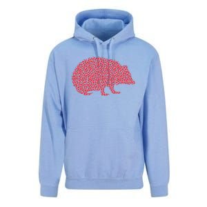 Heart Shape Love Hedgehog Valentine's Day Meaningful Gift Unisex Surf Hoodie