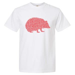 Heart Shape Love Hedgehog Valentine's Day Meaningful Gift Garment-Dyed Heavyweight T-Shirt