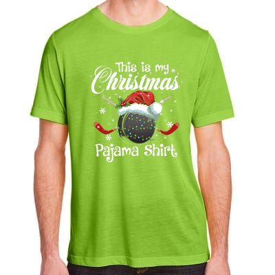 Hockey Santa Lights Funny This Is My Christmas Pajama Sport Cool Gift Adult ChromaSoft Performance T-Shirt