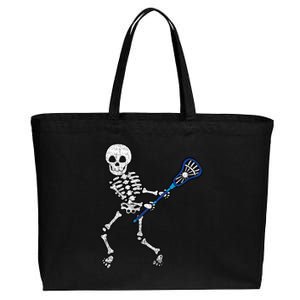 Halloween Skeleton Lacrosse Sport Player Costume Cotton Canvas Jumbo Tote