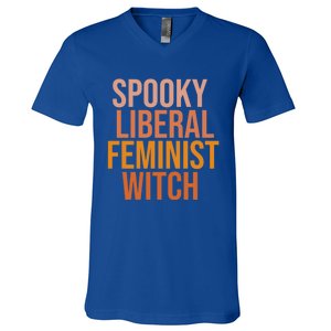 Halloween Spooky Liberal Feminist Witch Gift V-Neck T-Shirt