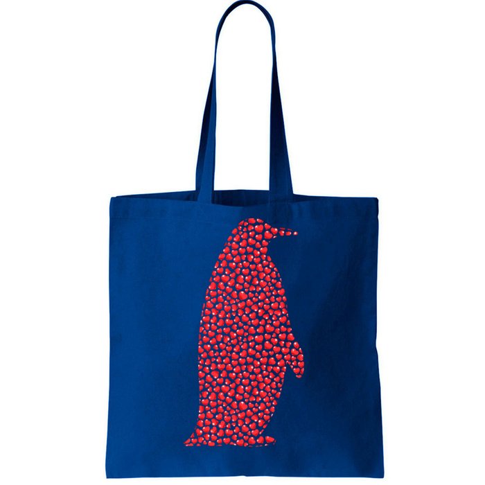 Heart Shape Love Penguin Bird Valentine's Day Cute Gift Tote Bag