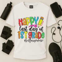 Hello Summer Last Day Of School 1st Grade Teacher Cooling Performance Crew T-Shirt