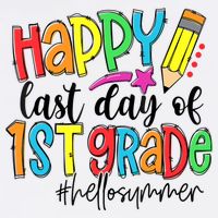 Hello Summer Last Day Of School 1st Grade Teacher Cooling Performance Crew T-Shirt