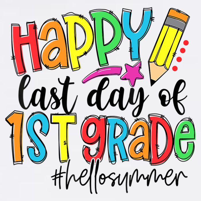 Hello Summer Last Day Of School 1st Grade Teacher Cooling Performance Crew T-Shirt