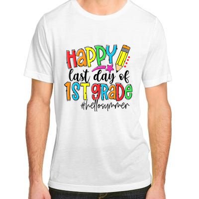 Hello Summer Last Day Of School 1st Grade Teacher Adult ChromaSoft Performance T-Shirt