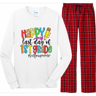 Hello Summer Last Day Of School 1st Grade Teacher Long Sleeve Pajama Set