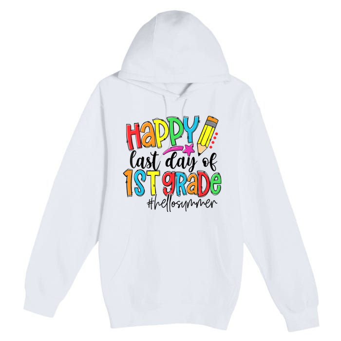 Hello Summer Last Day Of School 1st Grade Teacher Premium Pullover Hoodie