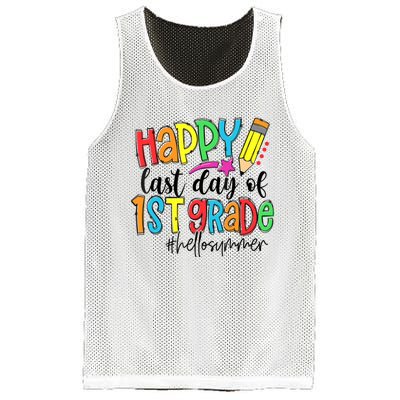 Hello Summer Last Day Of School 1st Grade Teacher Mesh Reversible Basketball Jersey Tank