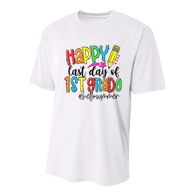 Hello Summer Last Day Of School 1st Grade Teacher Youth Performance Sprint T-Shirt