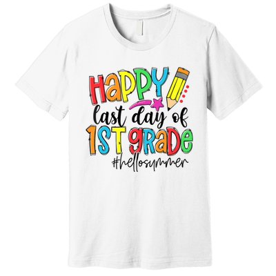 Hello Summer Last Day Of School 1st Grade Teacher Premium T-Shirt