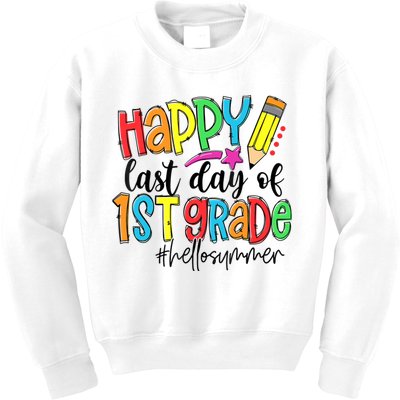 Hello Summer Last Day Of School 1st Grade Teacher Kids Sweatshirt