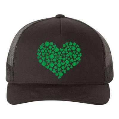 Heart Shamrock Lucky St Patricks Day Women Yupoong Adult 5-Panel Trucker Hat