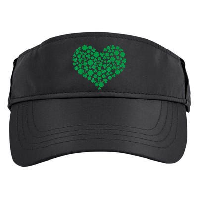 Heart Shamrock Lucky St Patricks Day Women Adult Drive Performance Visor