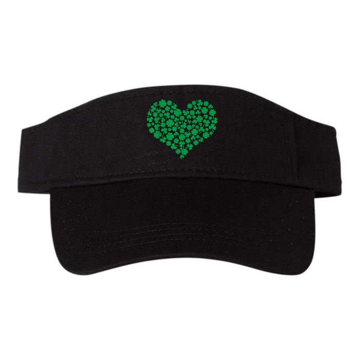 Heart Shamrock Lucky St Patricks Day Women Valucap Bio-Washed Visor