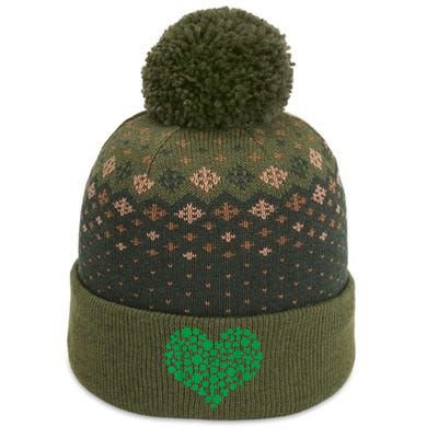 Heart Shamrock Lucky St Patricks Day Women The Baniff Cuffed Pom Beanie