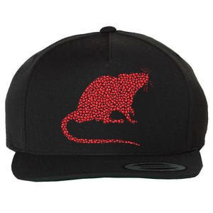 Heart Shape Love Rat Valentine's Day Gift Wool Snapback Cap