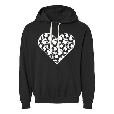 Heart Soccer Lover Garment-Dyed Fleece Hoodie