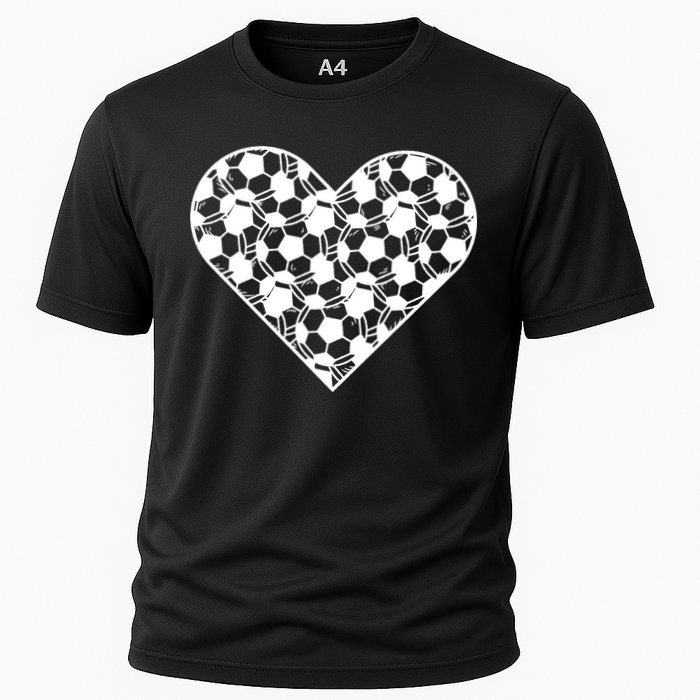 Heart Soccer Lover Cooling Performance Crew T-Shirt