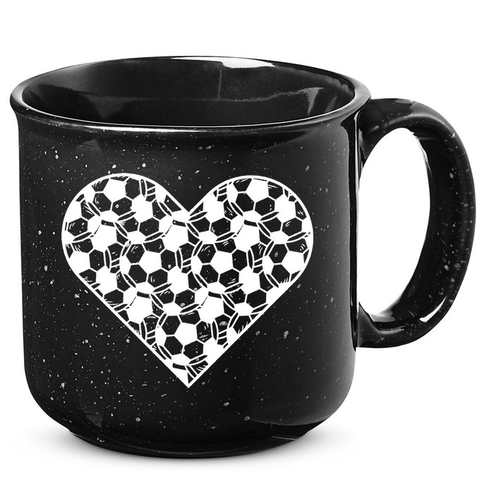 Heart Soccer Lover 15oz Campfire Ceramic Mug