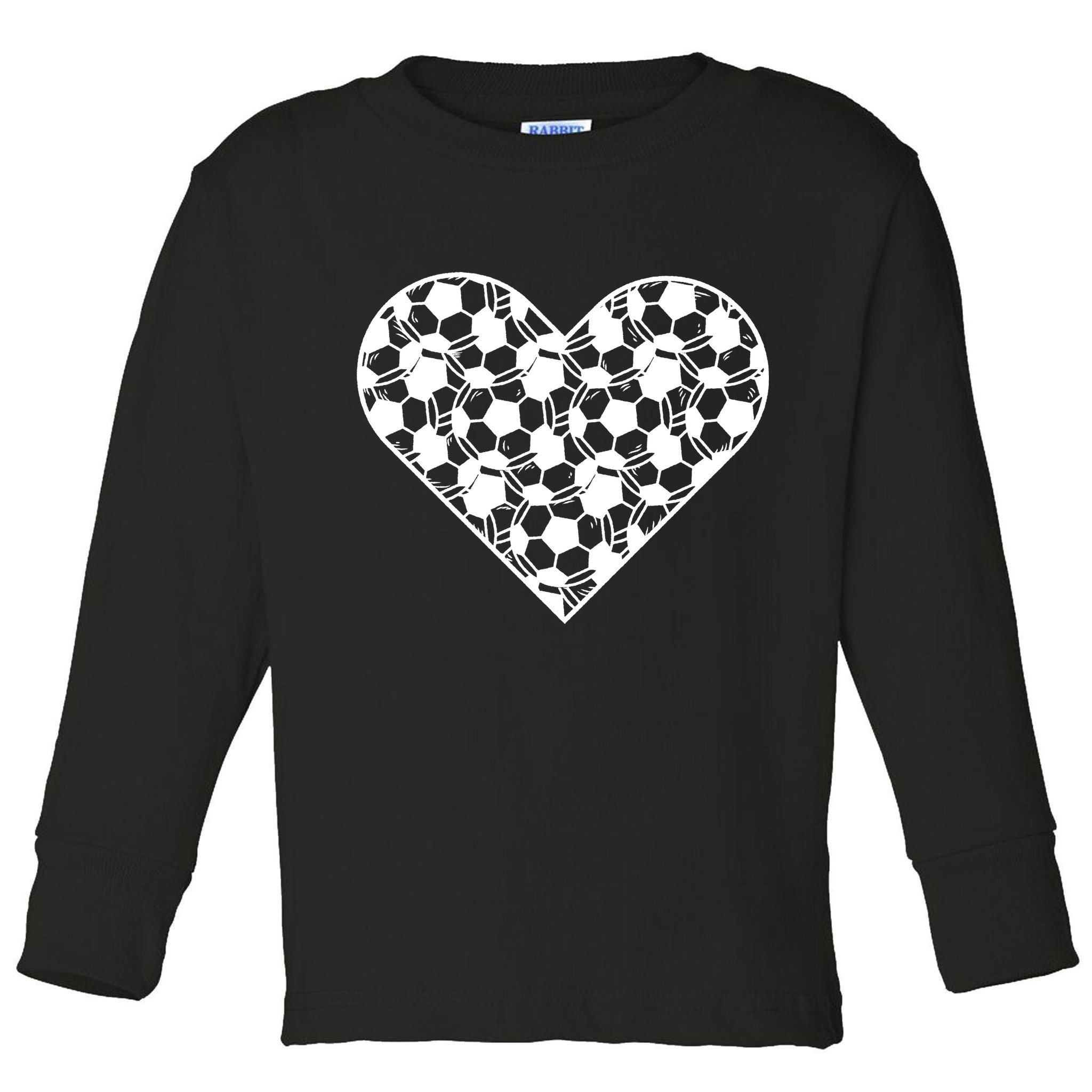 Heart Soccer Lover Toddler Long Sleeve Shirt