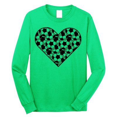 Heart Soccer Lover Long Sleeve Shirt