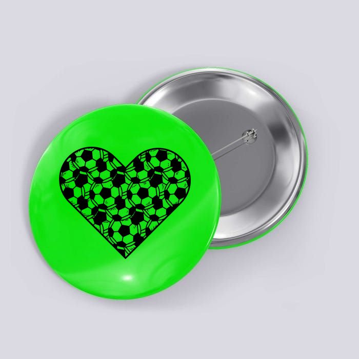 Heart Soccer Lover Button