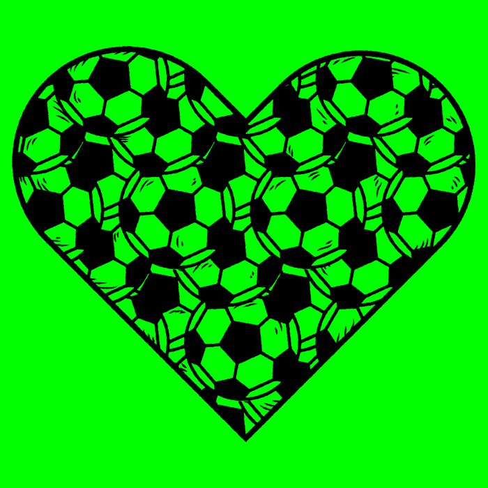 Heart Soccer Lover Button