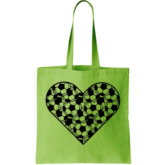 Heart Soccer Lover Tote Bag